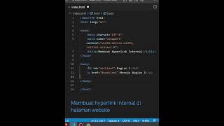 Membuat hyperlink internal di halaman website dengan html