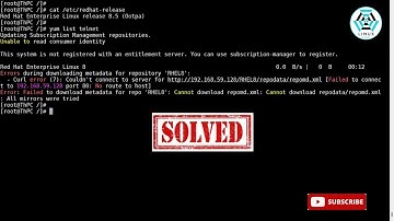 Yum Repository Error in RHEL | Yum Error in Linux | Yum Repository [SOLVED]