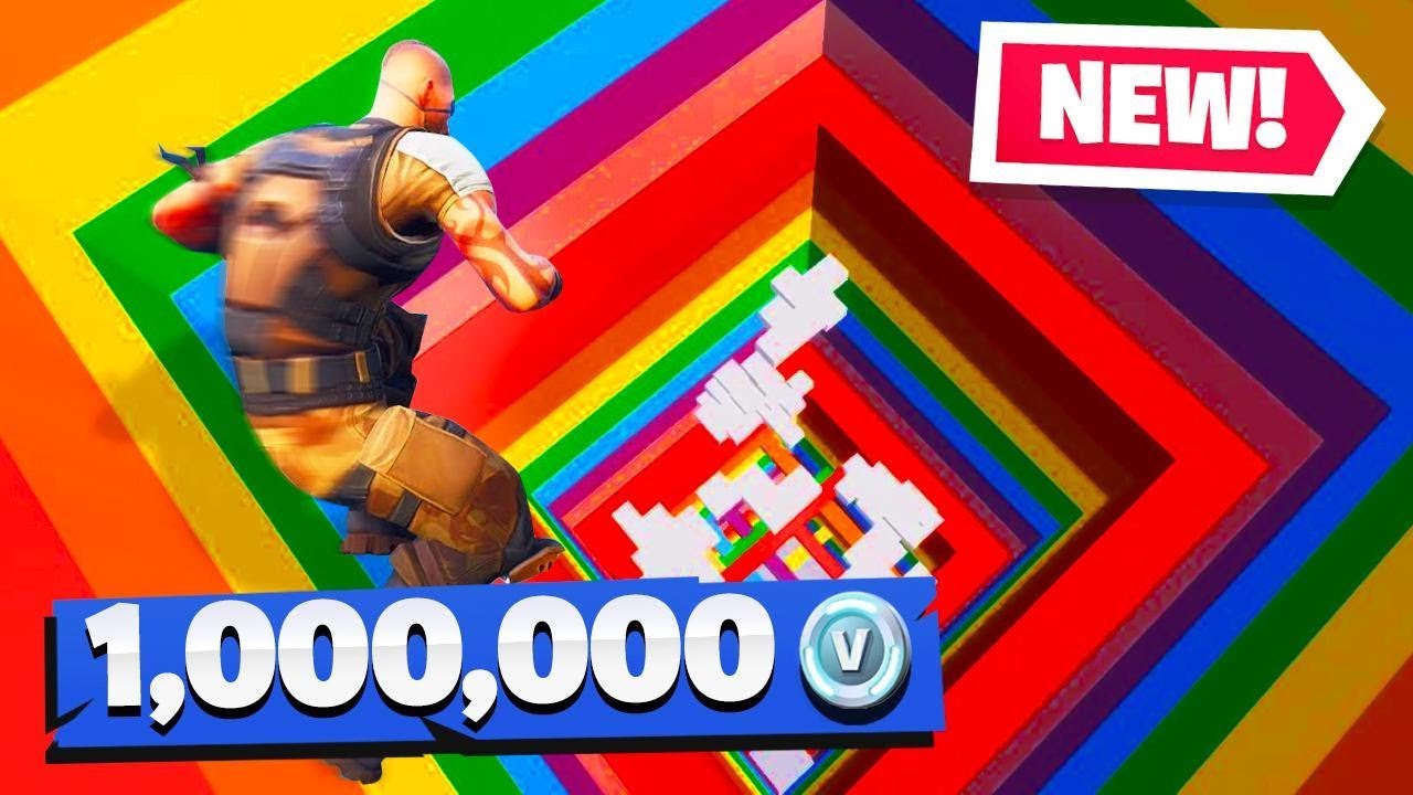 If You WIN, You Get 1 Million VBUCKS (Fortnite Rainbow Dropper ...