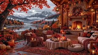 Peaceful Fall at a Cozy Lakeside Porch Cabin 🍂 Soft Jazz Piano for Focus, Comfort & Relaxation screenshot 2