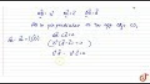 IIT JEE VECTOR ALGEBRA Prove that in a tetrahedron   if two pairs of opposite edges are perpendic...