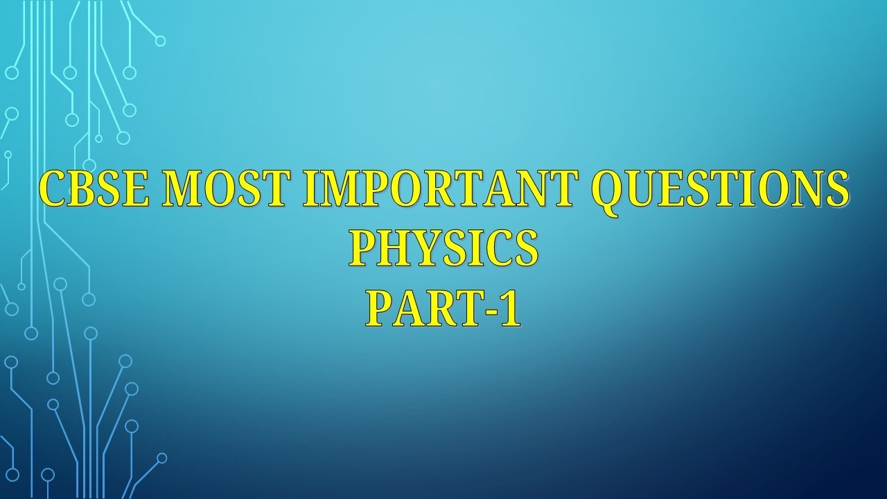 CBSE MOST IMPORTANT QUESTIONS PART - 1 || FOR ANY QUERY CHECK ...