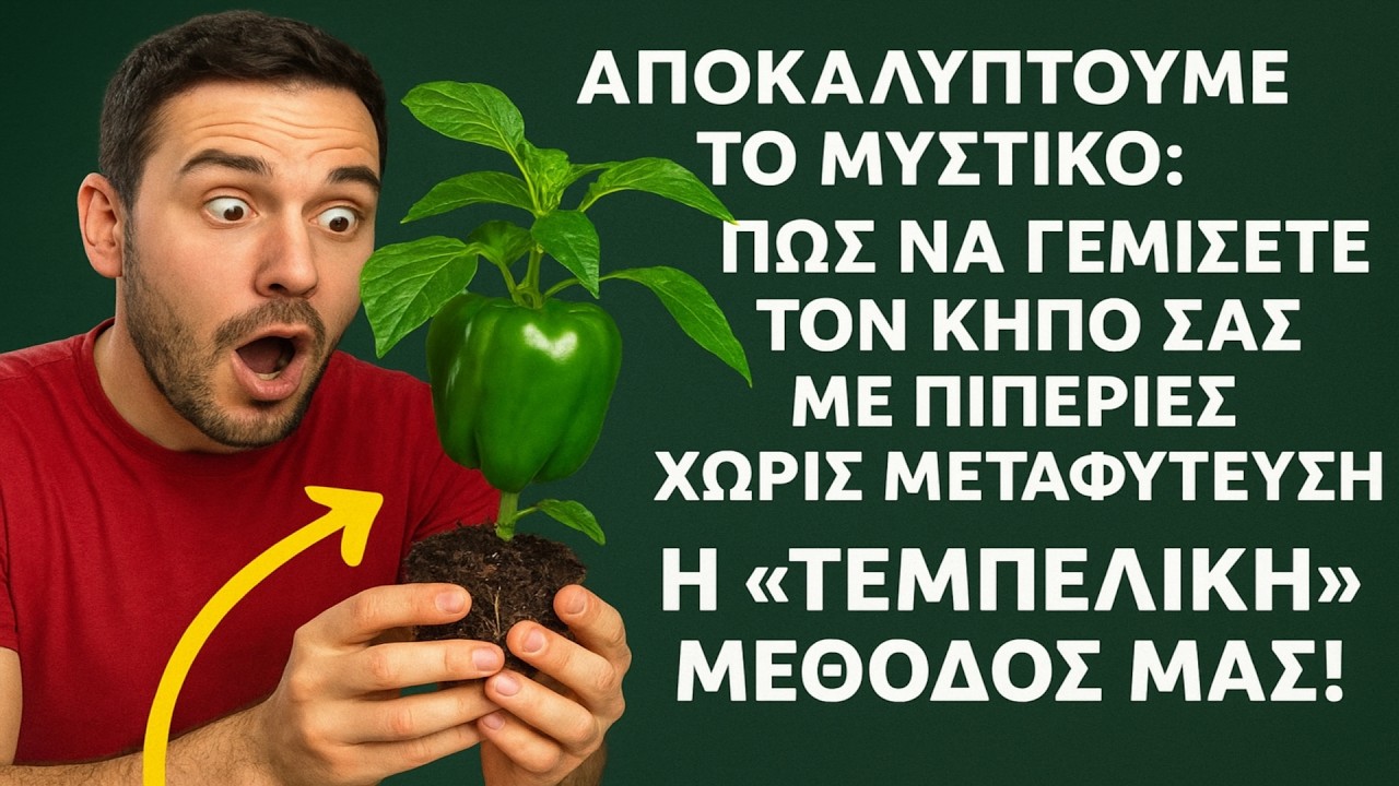 Αποκαλύπτουμε το ΜΥΣΤΙΚΟ: Πώς να γεμίσετε τον κήπο σας με πιπεριές ΧΩΡΙΣ μεταφύτευση. Η «τεμπέλικη»