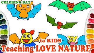 Drawing Bat Coloring Bat Colors For Kids and Toddlers Coloring Pages