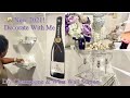 New! 2021- Decorate With Me / DIY Champagne & Wine Station Wall / Glam Room Decor Ideas / DIY Bar