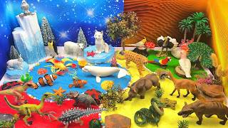 🚀🤯 Explore 4 Incredible Animal Worlds in One Video! Dinosaurs – Arctic – Ocean – Wild Animals 🦖❄️🌊🐾