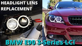 Replacing the Plastic Lens Covers on My Custom Headlights | BMW E90 LCI
