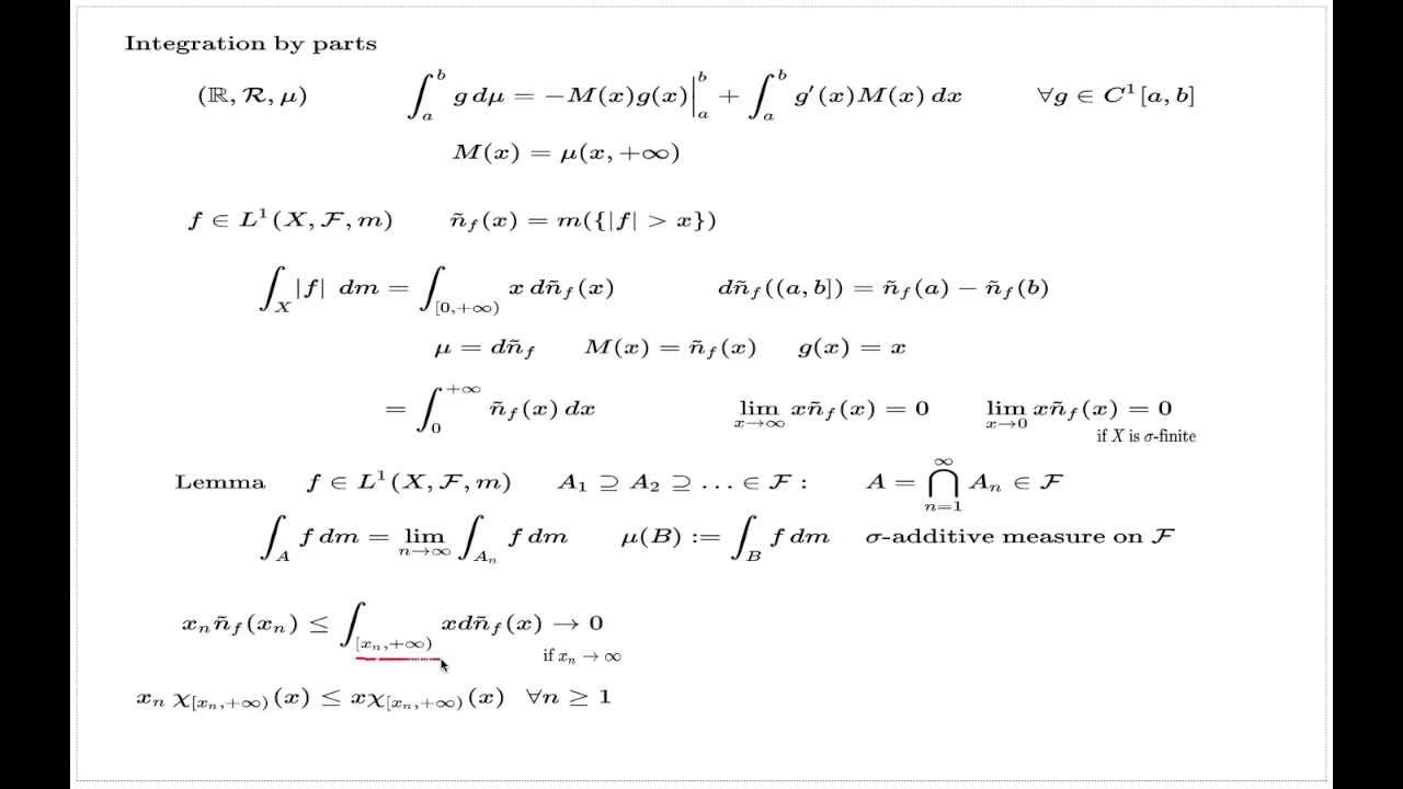 Integration by Parts and Distribution Function - YouTube