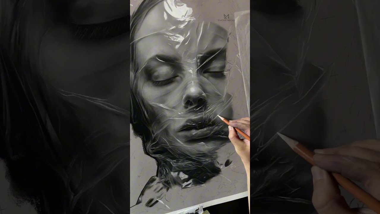Hyperrealistic Potrait Charcoal Pencils Art Drawing Sketch Artwork Artist Pencildrawing