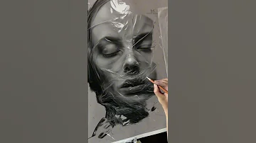 Hyperrealistic Potrait Charcoal Pencils Art Drawing Sketch Artwork Artist Pencildrawing 