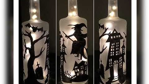 Halloween Themed Craft | Glass bottle art | Best out of waste