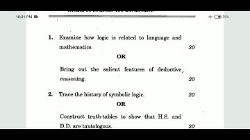 IGNOU BPY-002 LOGIC CLASSICAL AND SYMBOLIC, B.A PHILOSOPHY, QUESTION PAPER 2019 (ENGLISH/HINDI)