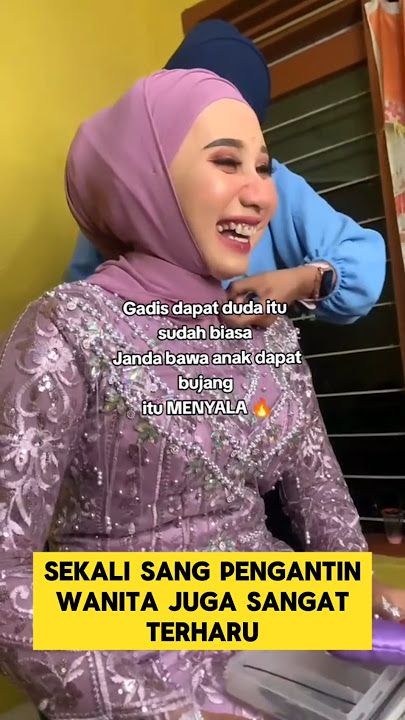momen haru ketika janda anak satu menikah dengan pria lajang ‼️‼️ #nikah #pengantin #haru #janda