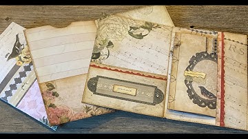 ALTERED BOOK KEEPSAKE JOURNAL TUTORIAL PT 3:  Multi-folio Signature with a Removable Book