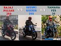 Bajaj Pulsar N250 vs Yamaha FZ 25 vs Suzuki Gixxer 250 - Comparison | MotorBeam हिंदी