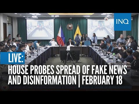 LIVE: House probes spread of fake news and disinformation LIVE: House probes spread of fake news and disinformation