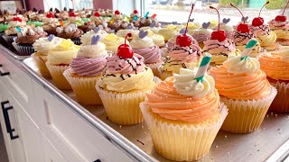 Decorating 150 Cupcakes | Real Time [No Talking][No Music]