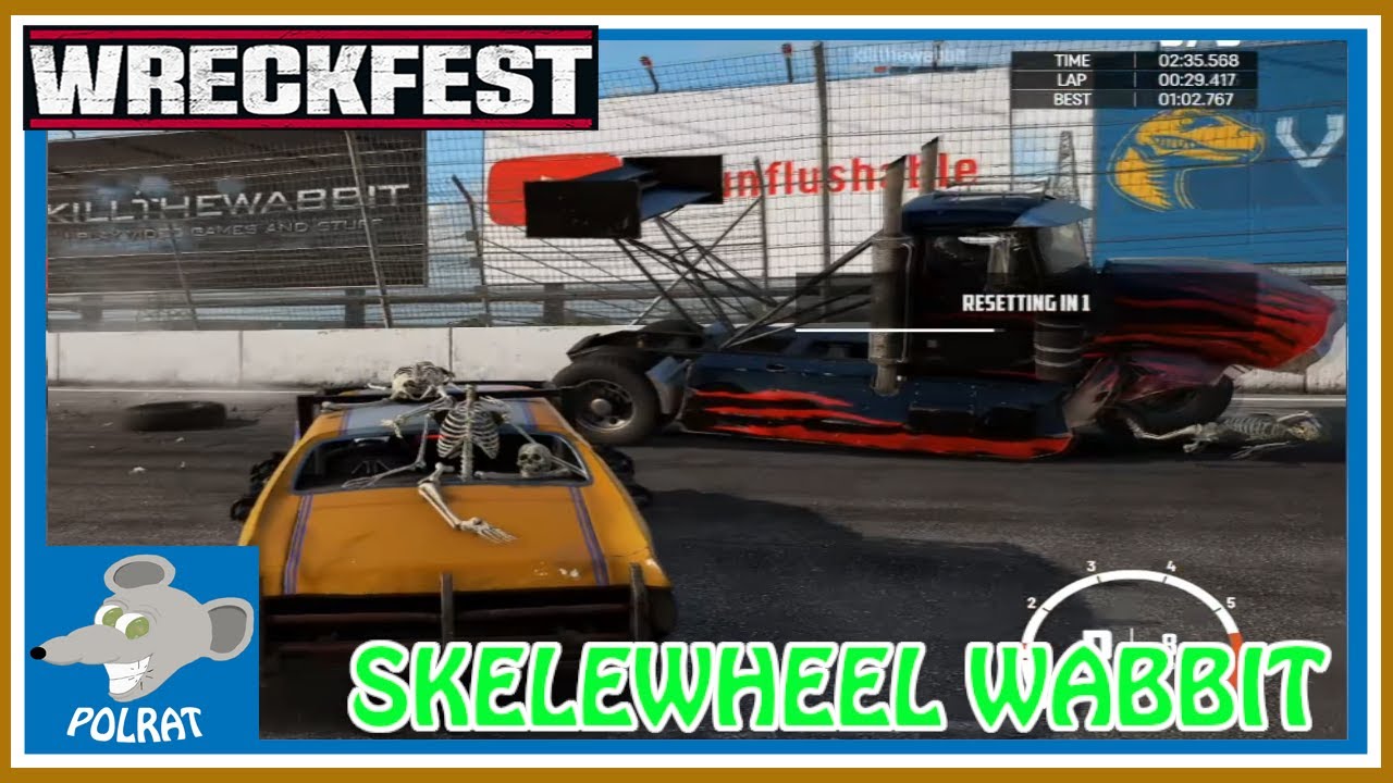 WRECKFEST multiplayer crashes | KilltheWabbit Tries a SkeleWheel