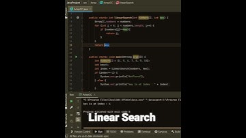 Linear Search program in java #java #javaforbeginners #javaprogramming