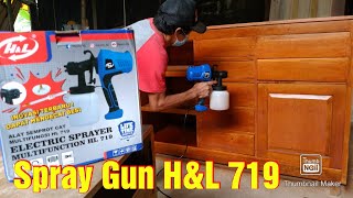 Unboxing & Review alat semprot cat | Electric Spray Gun H&L HL 719 | Woodworking | Nina Taristiana