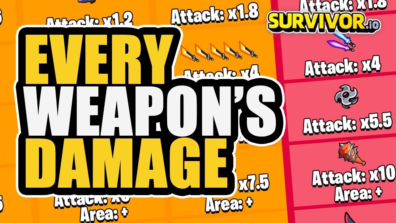COMPLETE Survivor.io Weapon Damage Guide MOST Damage, Area, & More