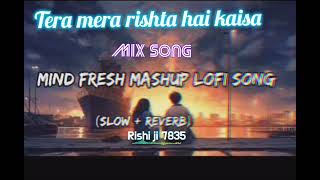 Tera mera rishta hai kaisa mix song slow+ reverb mind frish mashup lofi song #trending  video ☺️☺️☺️