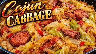Cajun Cabbage with Smoked Turkey & Sausage 🔥 | Southern Smothered Cabbage Recipe