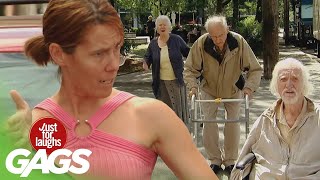 Epic Old Man Traffic Jam Prank   Just For Laughs Gags