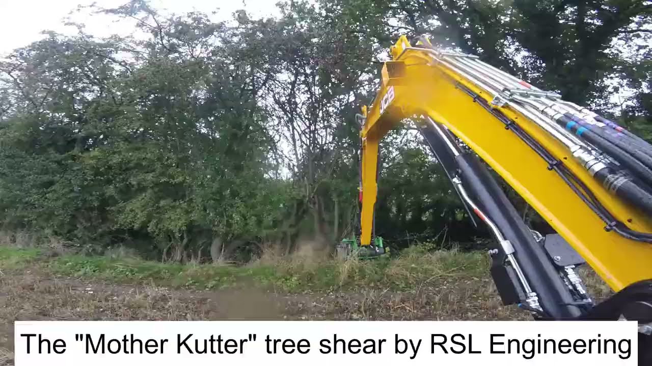Mother Kutter 300 tree shear from RSL Engineering teaser for excavators