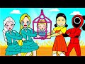 Can Rapunzel Save Her Child? - Squid Game Doll VS Poor Mother Contest | DIY Paper Dolls & Cartoon
