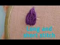 Long and short stitch embroidery work.