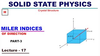 Miller Indices of Direction (part-III) | Crystal Structure
