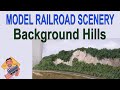 Model Railroad Scenery: Background Hill With A Forrest & Rock Formations