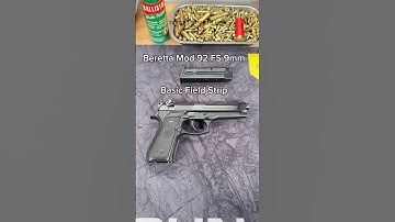 Beretta 92FS 9mm Field Strip And Reassembly