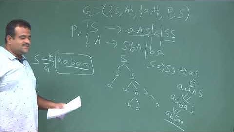 Lecture 40: Derivation Tree/Parse Tree