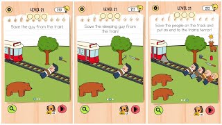 Brain test 5 level 21 Walkthrough Solution 