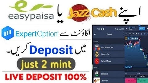 Expert Option deposit jazz cash Easypisa | how to withdraw Easypaisa jazz cash | Expert Option Pk