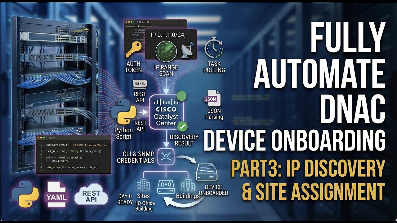 DNAC Automation: Part 3 |Discover and Add Devices to Sites #cisco # ...