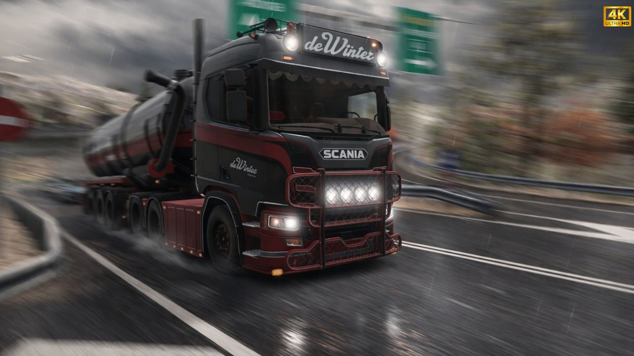 ETS2 1.58 | Realistic Driving | Scania R500 + Trailer de Winter | POV 4K ULTRA HD | #est2