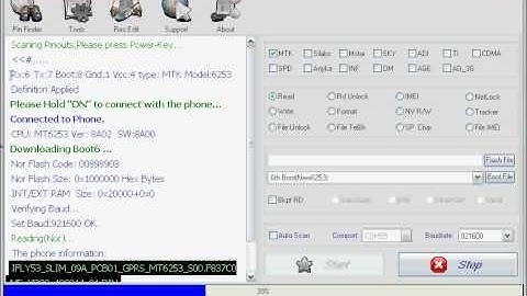 KING TEL K 888 read flash with Scorpion Box by advantage