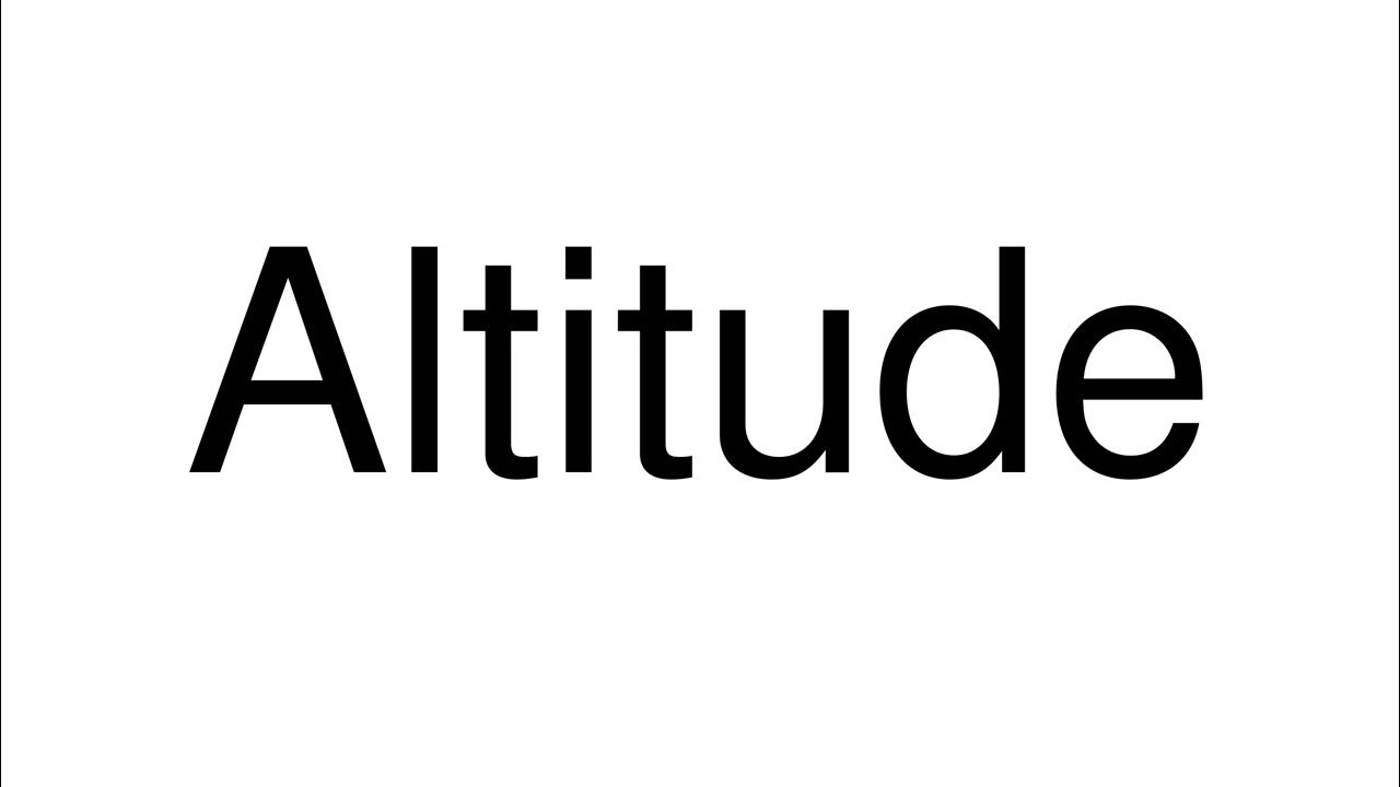 How to Pronounce correctly Altitude (Movie) YouTube