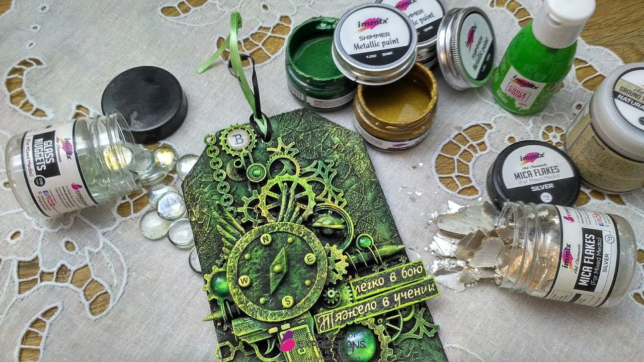 DIY How To Make A Mixed Media Tag