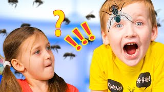 Kira and Gleb vs Pesky Flies. Collection of videos for children from Gleb and Kira Show