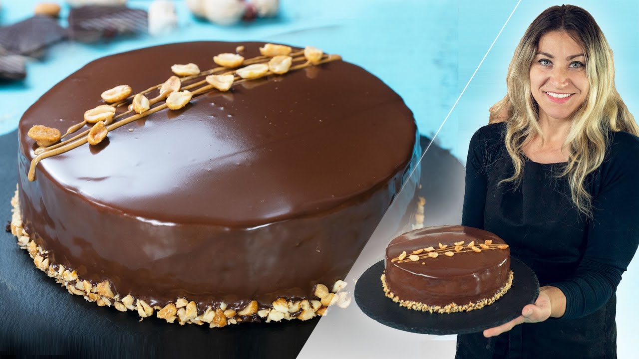 Snickers Mousse Cake - Chocolate Caramel Peanut Mousse Cake