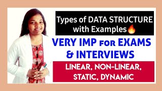 Static vs Dynamic Data Structures | Linear vs nonlinear Data Structures | Types of Data Structures
