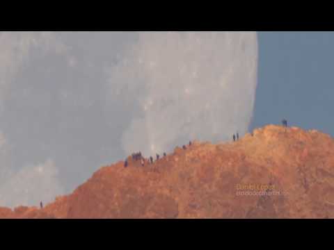 Moon Setting Behind Teide Volcano