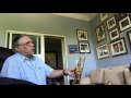 Arturo Sandoval taking delivery of his new horn.
