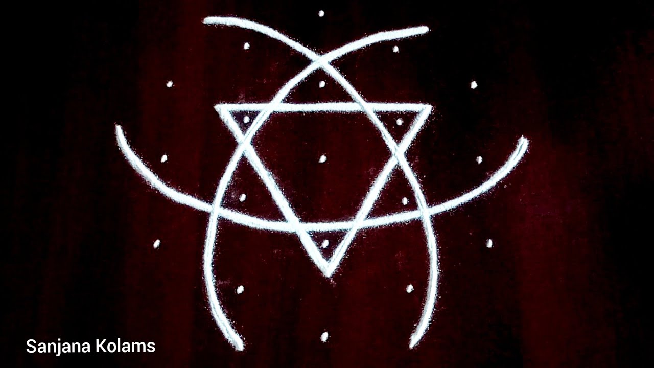 4105🌺Deepavali special easy Simple Beautiful and Traditional KambiKolam🌺BegginersRangoli🌺Fridaymuggu