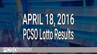 PCSO Lotto Results April 18, 2016 (6/55, 6/45, 4D, Swertres & EZ2)