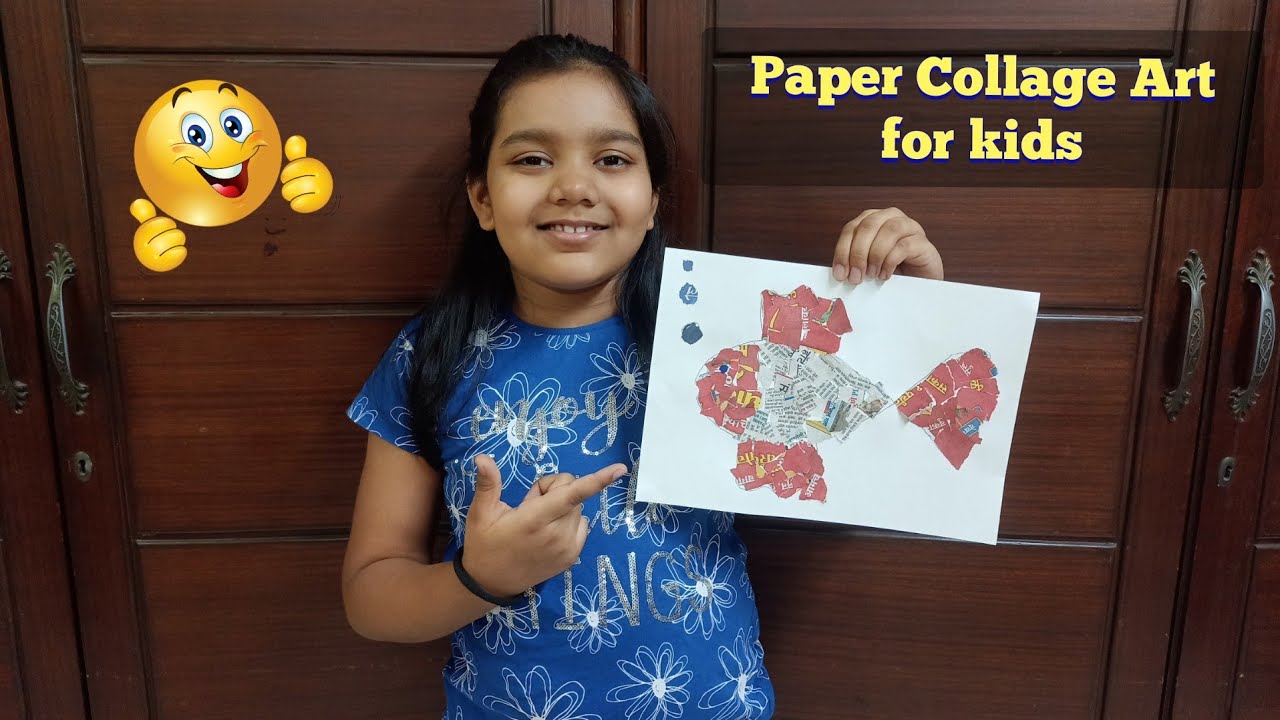 Online Summer Camp for Kids 2021 Activity:14, News Paper Collage Activity for kids #PaperCollageArt